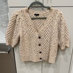 Rails Cream Cable Knit Cardigan